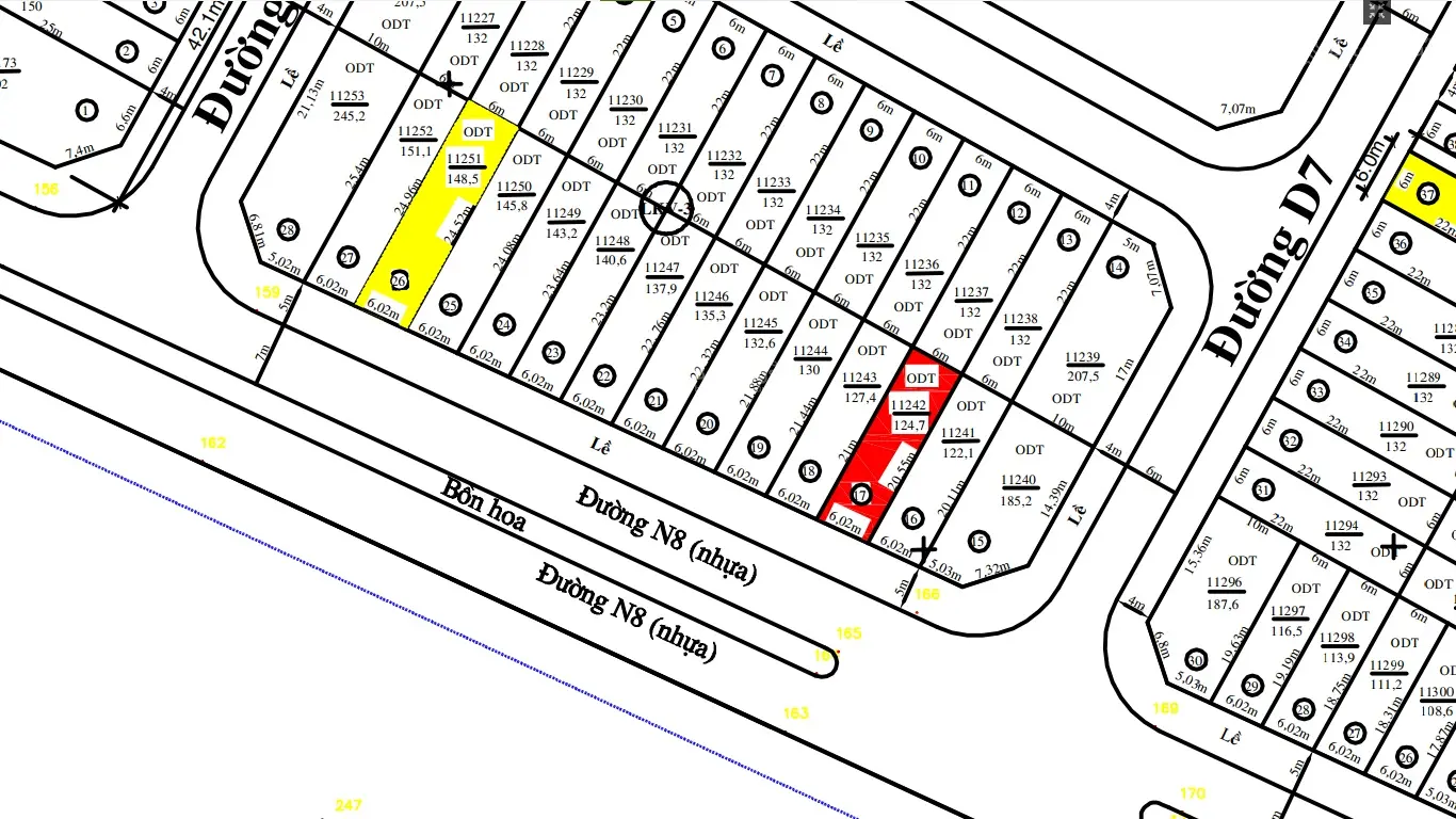 MT đường N8, đường đôi mỗi bên 2 làn xe, sát bên Aeon Mall, Dt 6x22m. Giá 4tỷ5