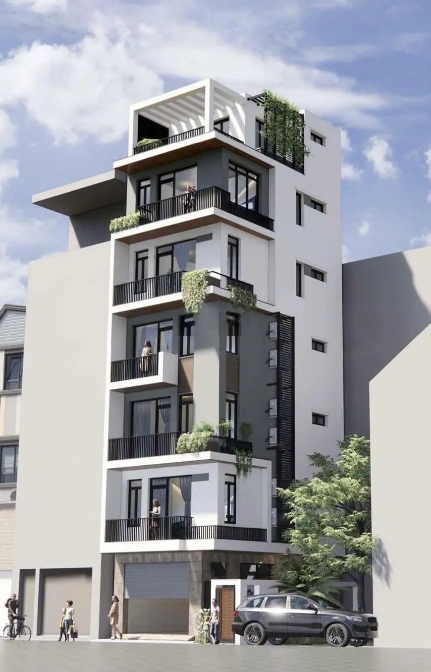 Lạc Long Quân toà nhà 7 tầng thang máy 51m2 MT 5.7m lô góc 2 mặt thoáng view Hồ Tây view Lotte