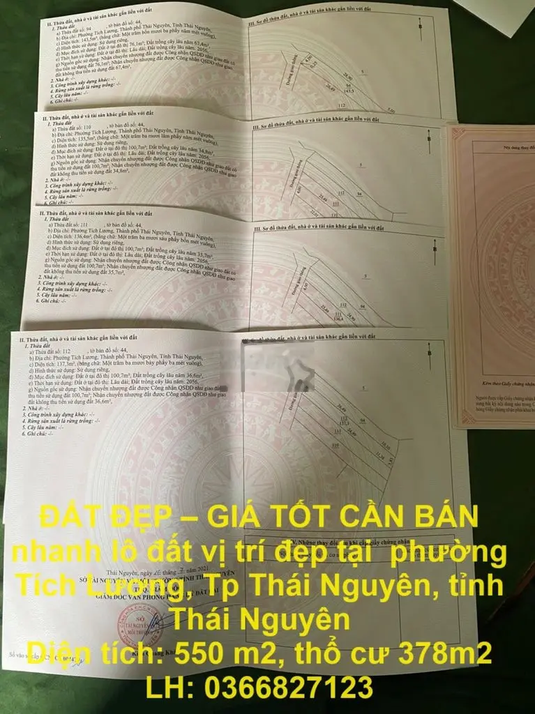 CẦN BÁN nhanh lô đất vị trí đẹp tại tp Thái Nguyên, tỉnh Thái Nguyên