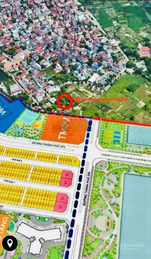Đất thổ cư 400m2, 21m Mt. Đối diện TTTMDV Vin Cổ Loa. Đường oto tránh.