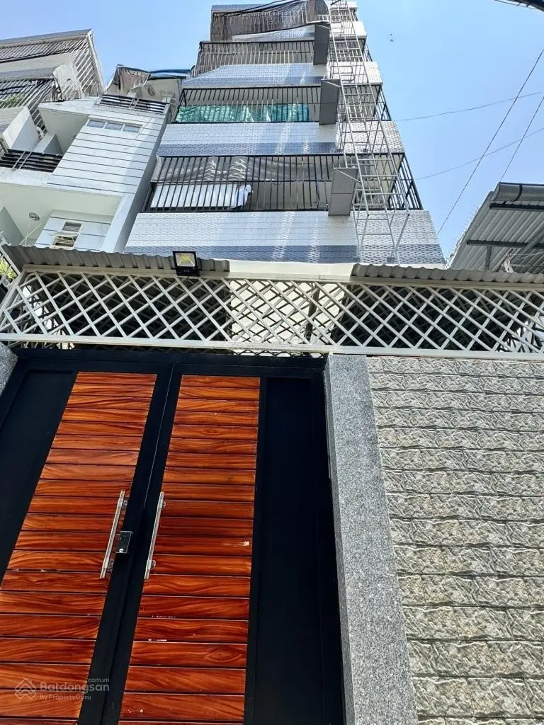 Chdv 6 tầng (12p). Thu nhập 80tr/th. 110m2 (5,2m x 16m nở hậu 7m). Gần chợ Bà Chiểu. Nhỉnh 16Tỷ