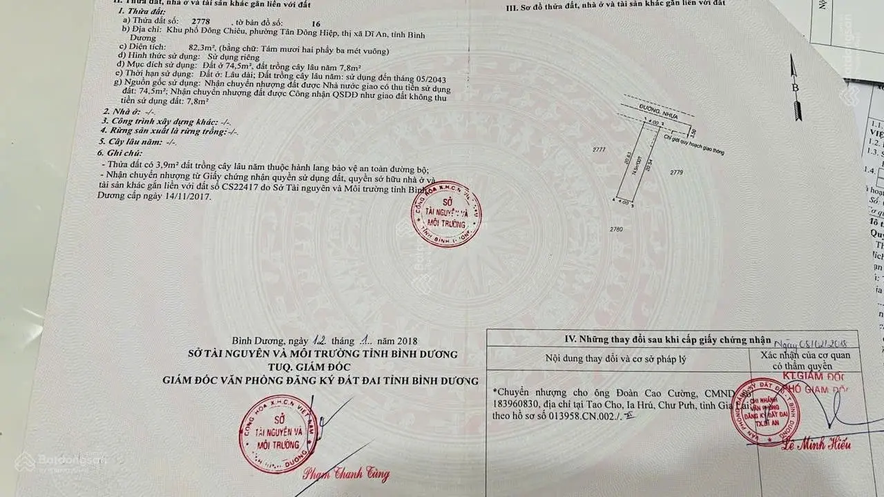 Bán nhà mặt tiền nhựa kinh doanh nhỏ, đối diện trường học, ubnd Tân Đông Hiệp dt: 82.3m2, 4.399 tỷ