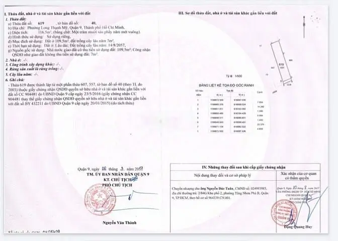 Bán Lô Đất 116m2 Hẻm 61 Đường Hàng Tre Phường Long Thạnh Mỹ,Quận 9