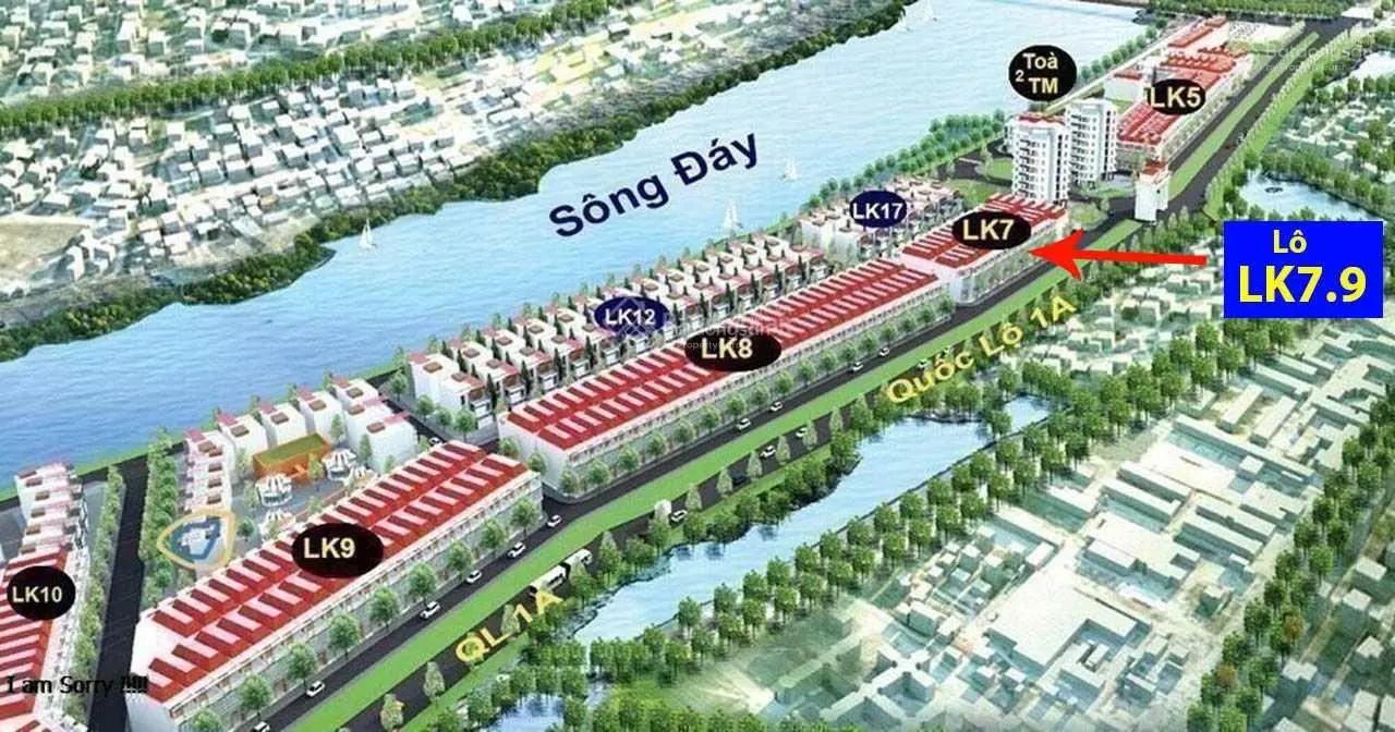 Chính chủ: Bán đất KĐT Tài Tâm Riverside - Lô Vip ngay cổng vào mặt QL1A, DT 81m2