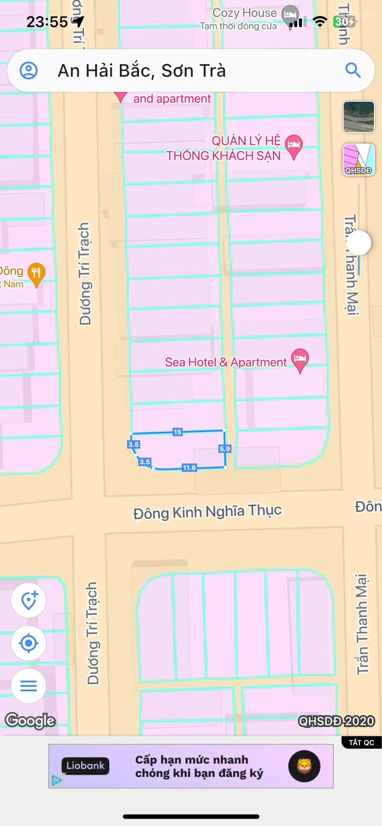 Bán lô góc hai mặt tiền đường đông kinh nghĩa thục và dương trí trạch .