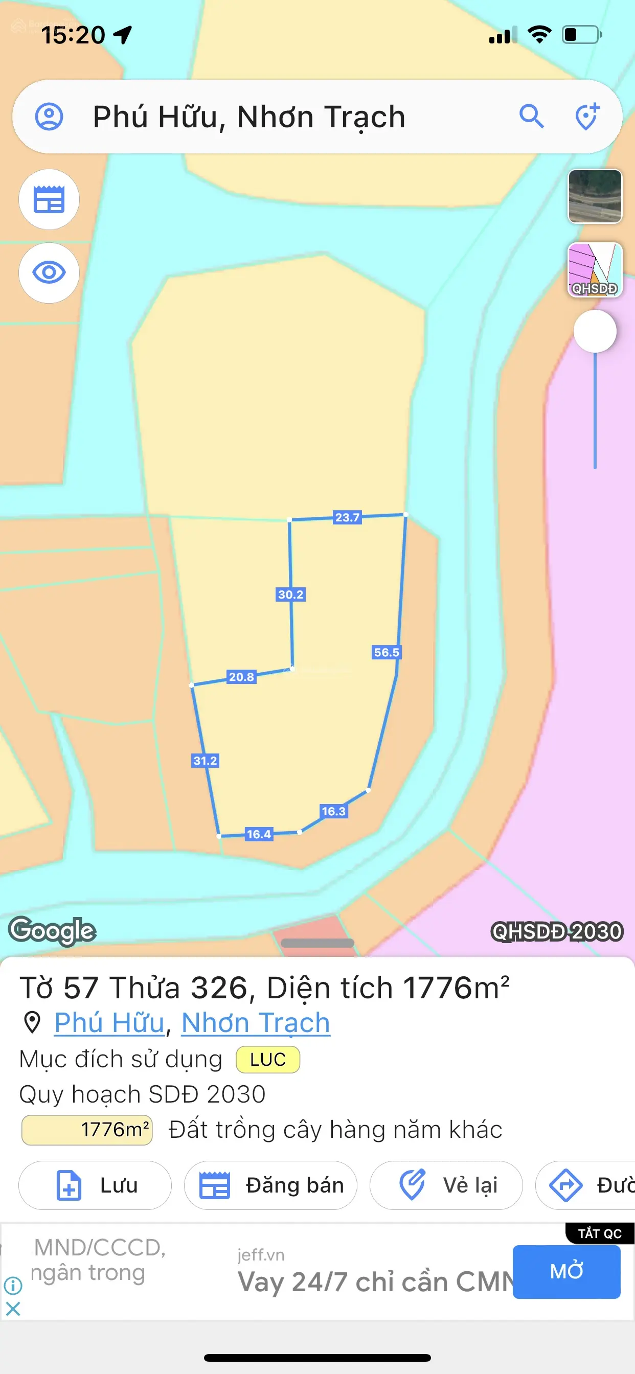 Đất Phú Hữu gần phà Cát Lái 7km cần bán nhanh 6.000m2 đường ô tô chủ cần hạ giá bán gấp