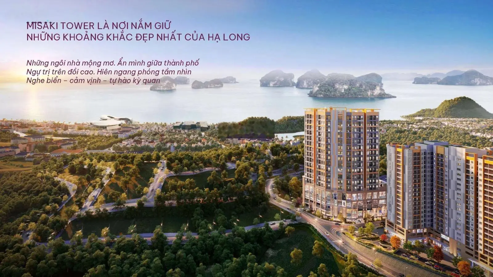 Quỹ NGOẠI GIAO Misaki Tower Hạ Long,trung tâm Hòn Gai,View vịnh Hạ Long. Lh : 0346 773 ***