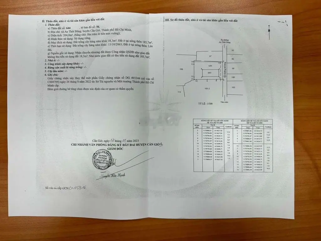 Bán đất Mặt tiền đường trung tâm xã An Thới Đông