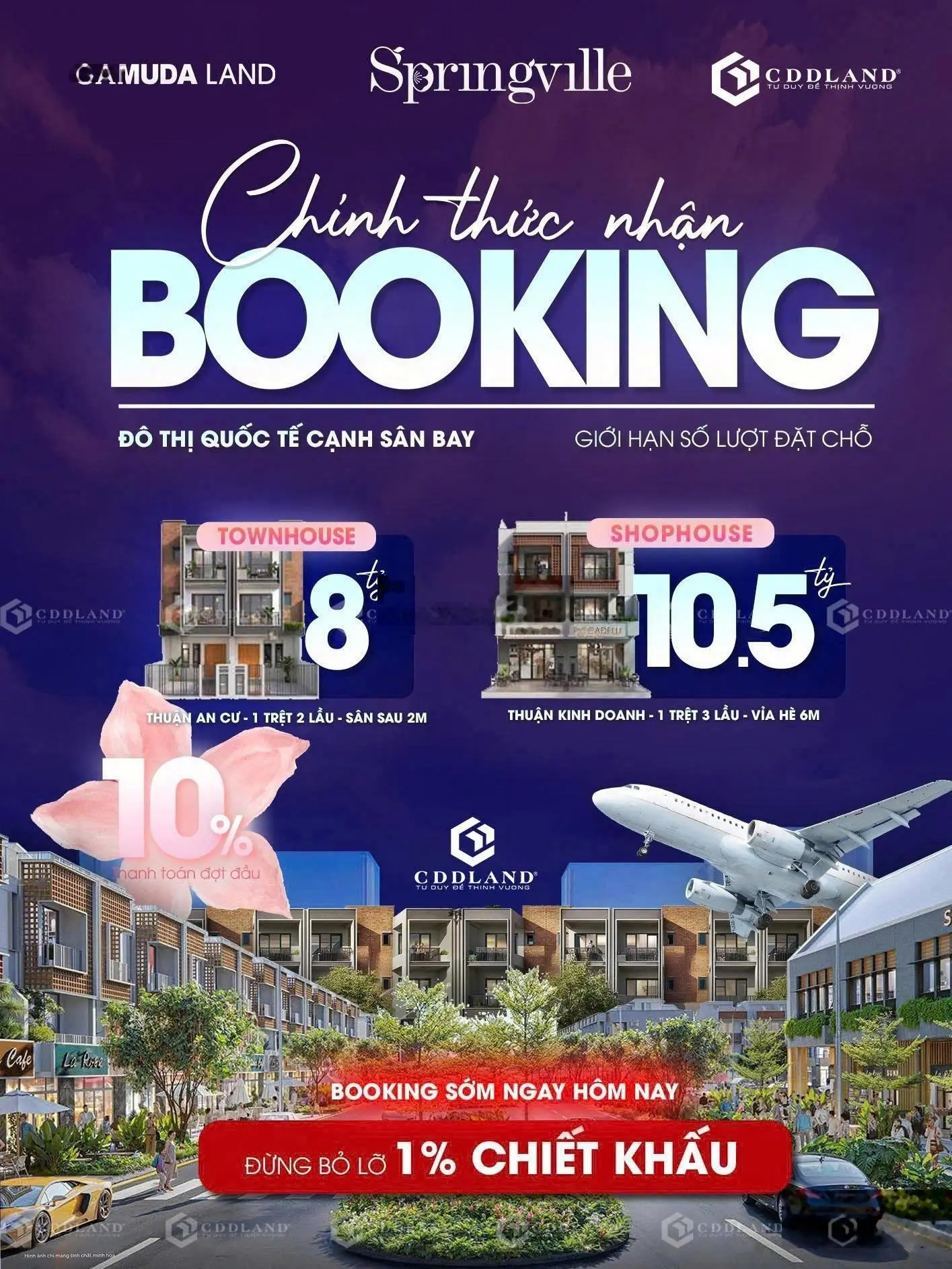 Mở bán nhà phố, shophouse Gamuda Nhơn Trạch giá bằng 1/2 căn hộ trung tâm, cạnh sân bay Long Thành