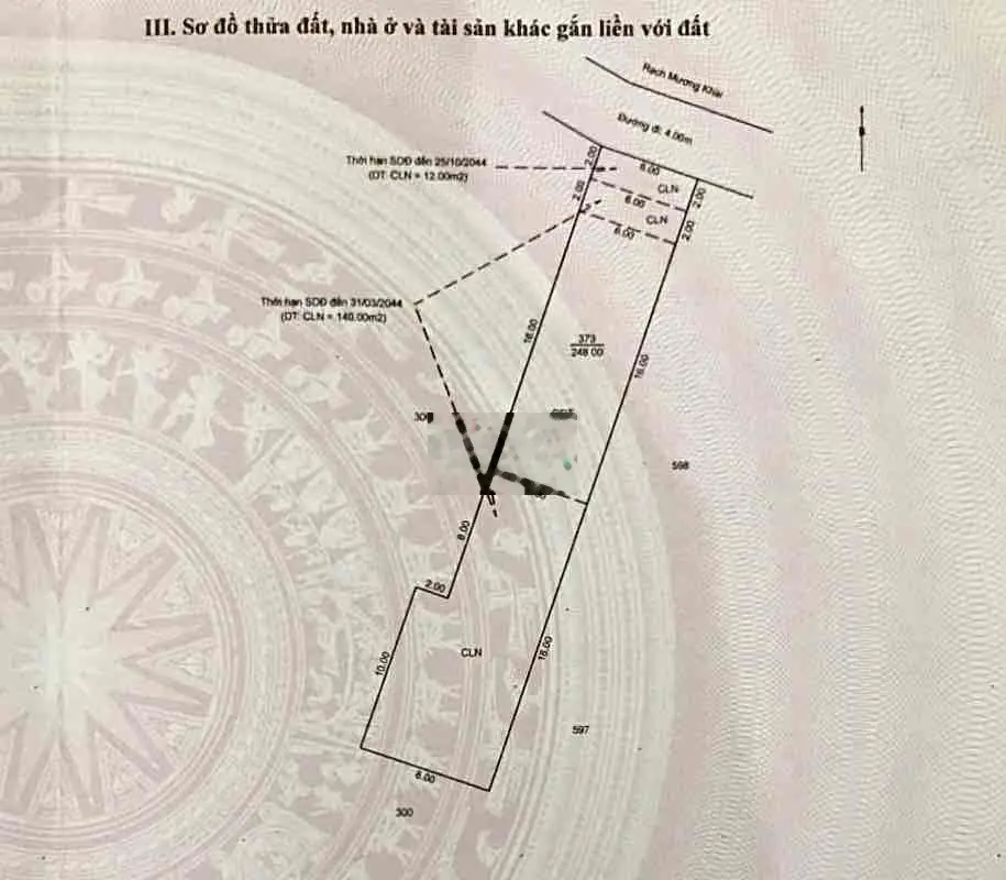 Nền 248m2 - 96m2 ODT - 6x38 - Mặt Tiền Tô Vĩnh Diện - Giá 22tr/m2