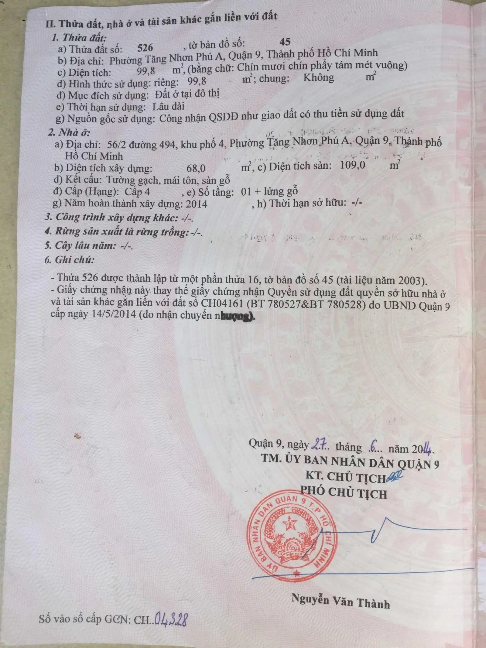 Bán dãy trọ 9 phòng, giá 5.1 tỷ