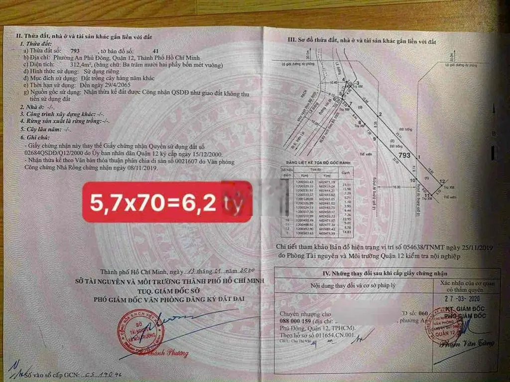 bán 400m2 đất mặt tiền Rạch Gia, An Phú Đông, Quận 12