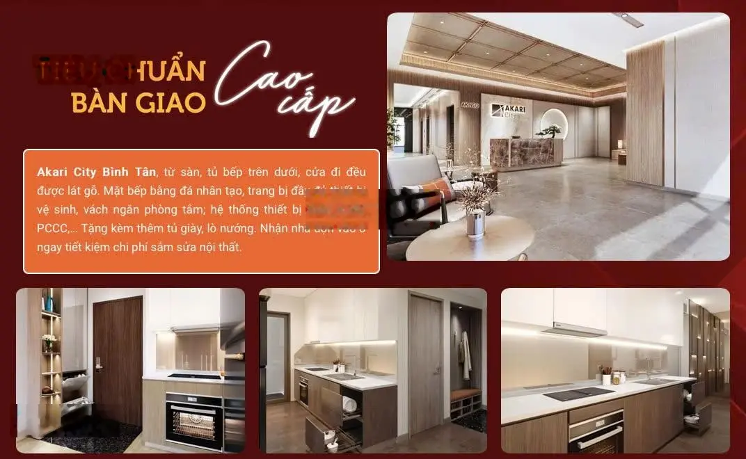 Căn hộ Akari trực tiếp sàn Nam Long với giá tốt nhất, ưu đãi 700tr diện tích từ 61m2, 80m2, 99m2