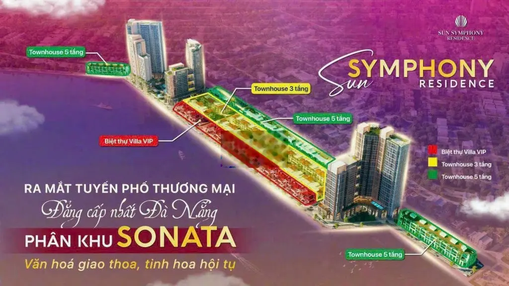 The Sonata -Shophouse 16.8 tỷ ngay trung tâm DN, bên sông Hàn,lâu dài