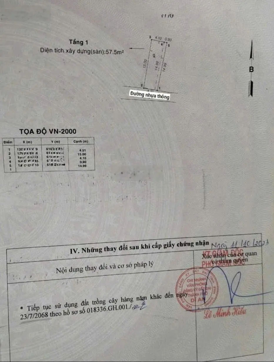 Bán nhà 1 trệt 1 lầu ngay TTHC Dĩ An và BigC Dĩ An Đường xe hơi 3ty5 TL Chủ