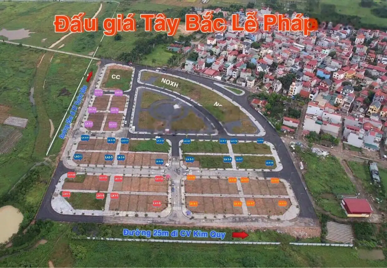 Chuyển nhượng Lô góc tại Đấu giá QSD đất Tây Bắc Lễ Pháp, Xã Tiên Dương