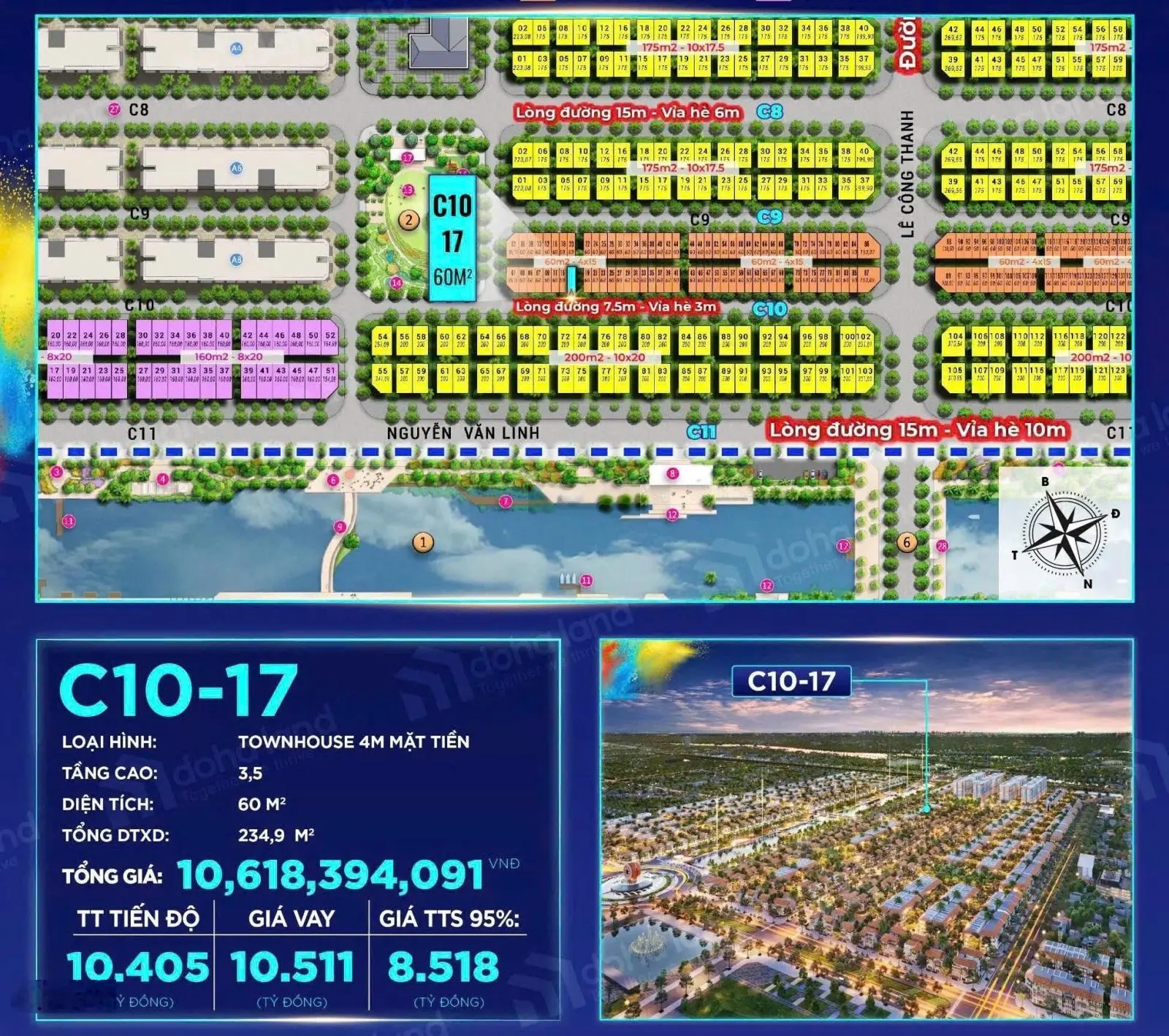 Chính chủ cần bán căn liền kề c10-17 xẻ khe, gần chính nam, công viên lễ hội, giá rẻ