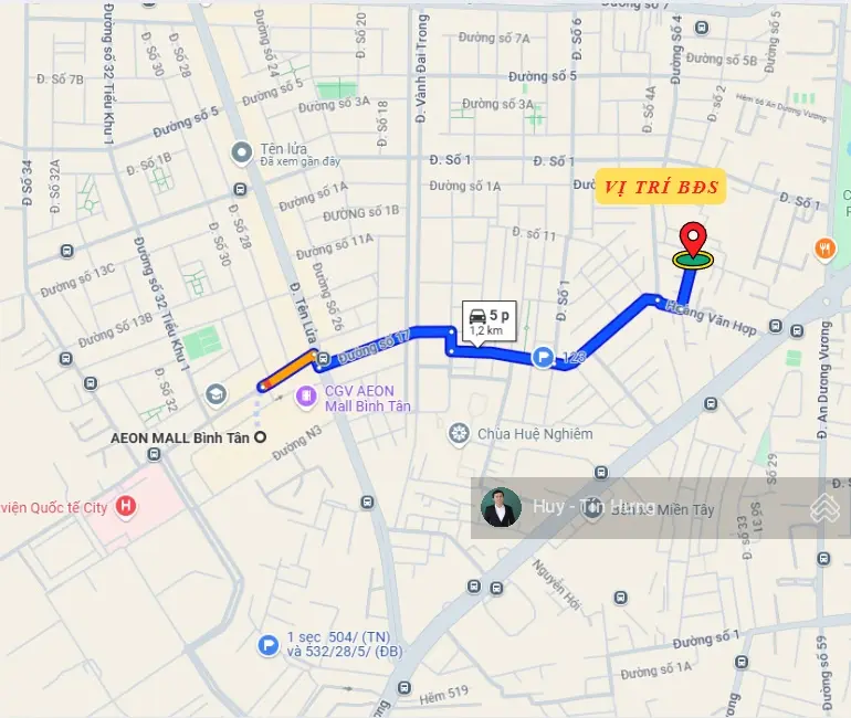 Bán nhà MT Dương Bá Cung, 4 x 18m, 3 tấm, 7.9 tỷ gần Aeon Mall Bình Tân. (Tín Hưng)