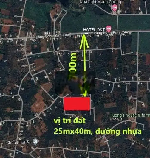 BÁN ĐĂT MẶT TIỀN ĐƯỜNG NHỰA KHU DÂN CƯ TIỆN LÀM NHÀ VƯỜN NGHĨ DƯỠNG
