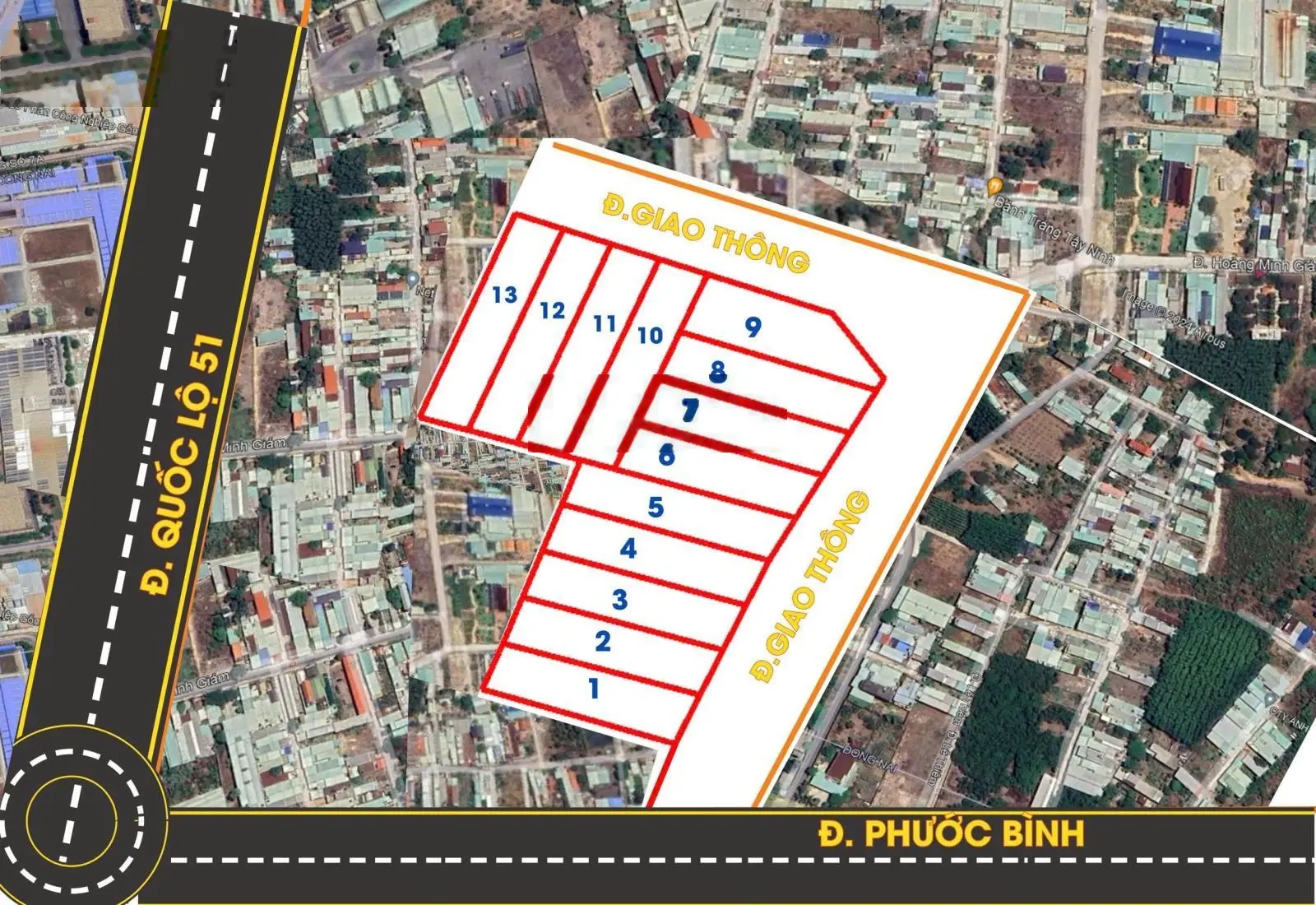 Bán 2 lô đất thổ cư xã Phước Bình, Long Thành ngay KCN Mỹ Xuân giá rẻ.