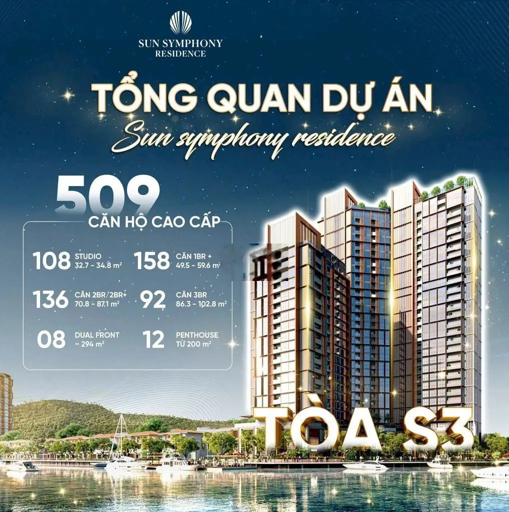 Không booking là không có căn đẹp, giá rẻ - S3 Sun Symphony ĐN/ CK 1%