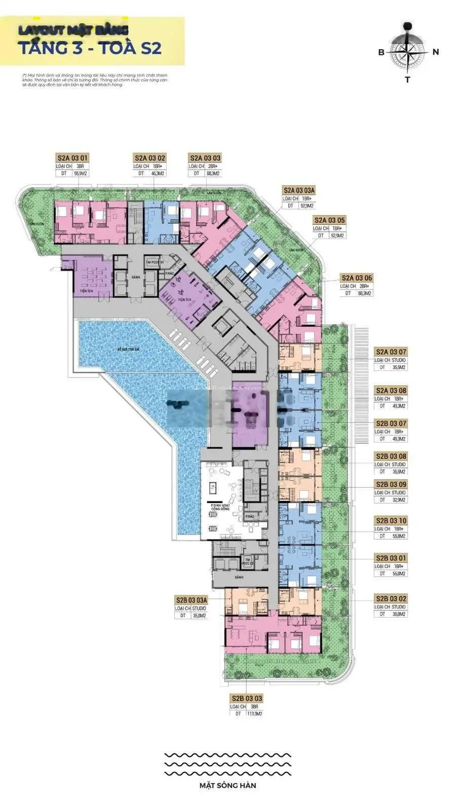 Căn hộ cao cấp 2PN view trực diện sông Hàn, vốn chỉ từ 1.4 tỷ (NH hỗ trợ vay 70%). CK cao nhất 18%