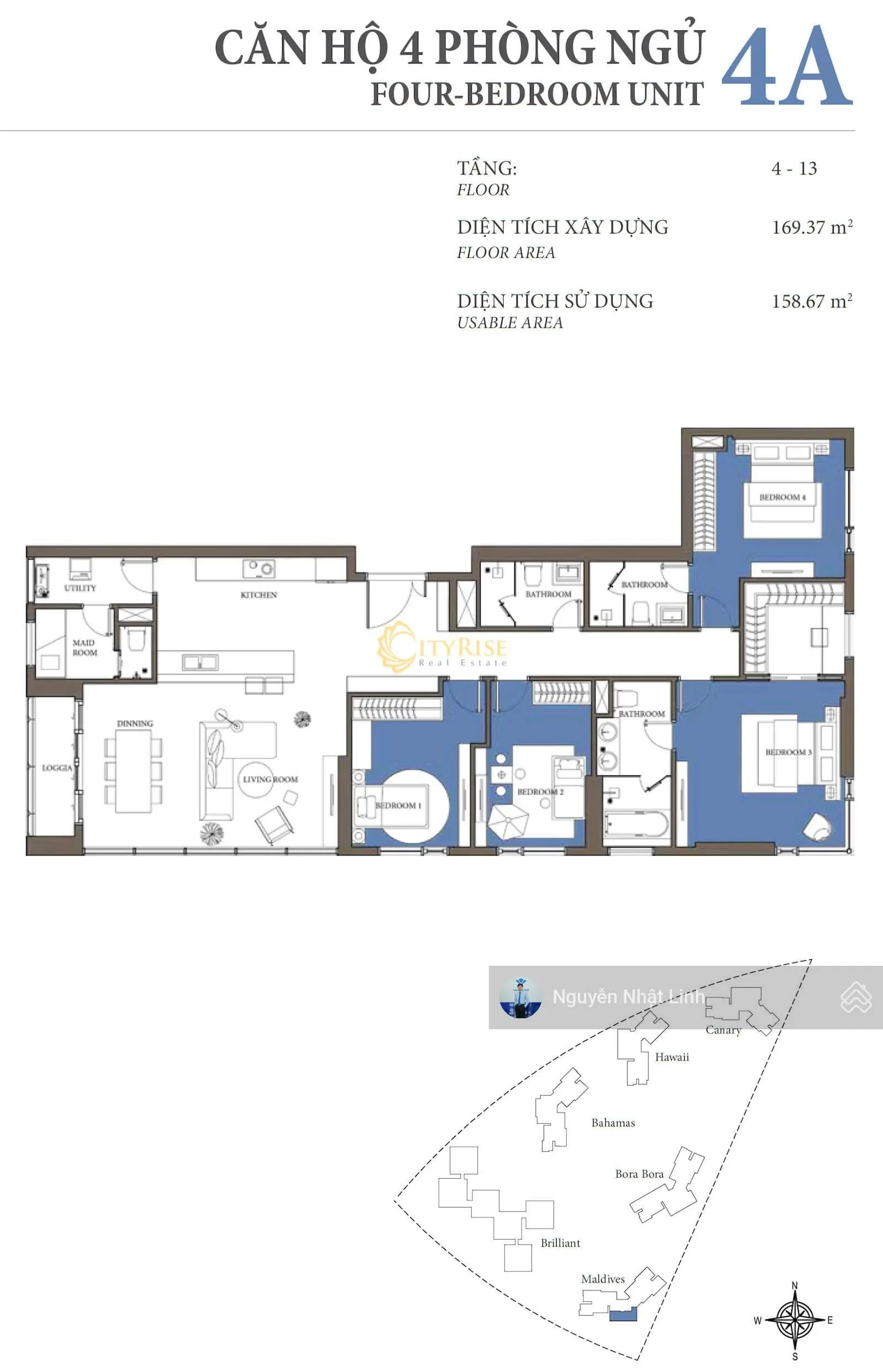Đến hẹn lại lên: Căn hộ hạng sang 4PN duy nhất tại Maldives - Đảo Kim Cương - 169m2 - Giá chỉ 32 tỷ