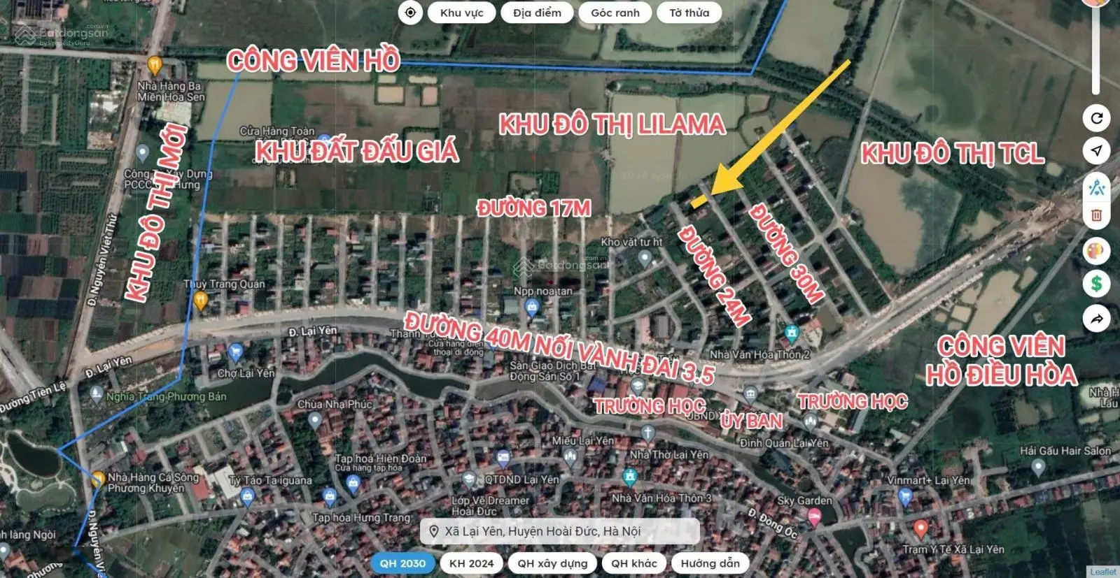 Cần bán gấp 75m2 đất dịch vụ Lại Yên giá đầu tư chỉ 9x triệu/m2