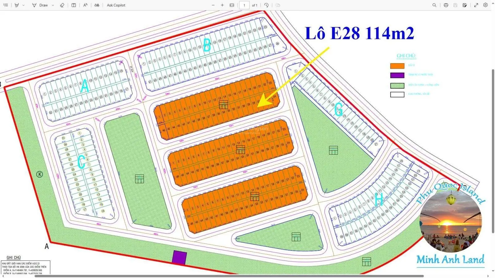 Bán lô 114m2 khu tái định cư Gành Dầu. Nằm cạnh Vin Group, thổ cư 100%, hướng cực mát, giá kẹt nhất