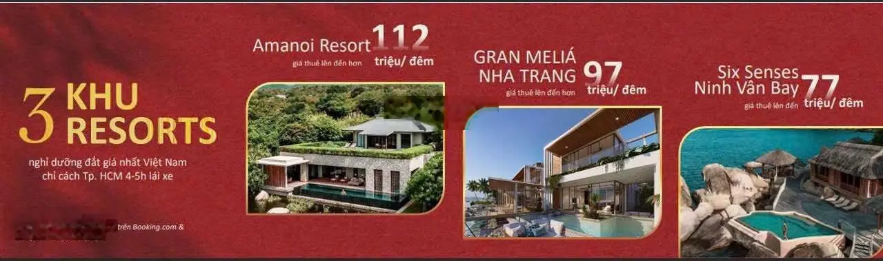Suất ngoại giao duy nhất dinh thự biển 6 sao Gran Melia Nha Trang. Đã có sổ Hồng
