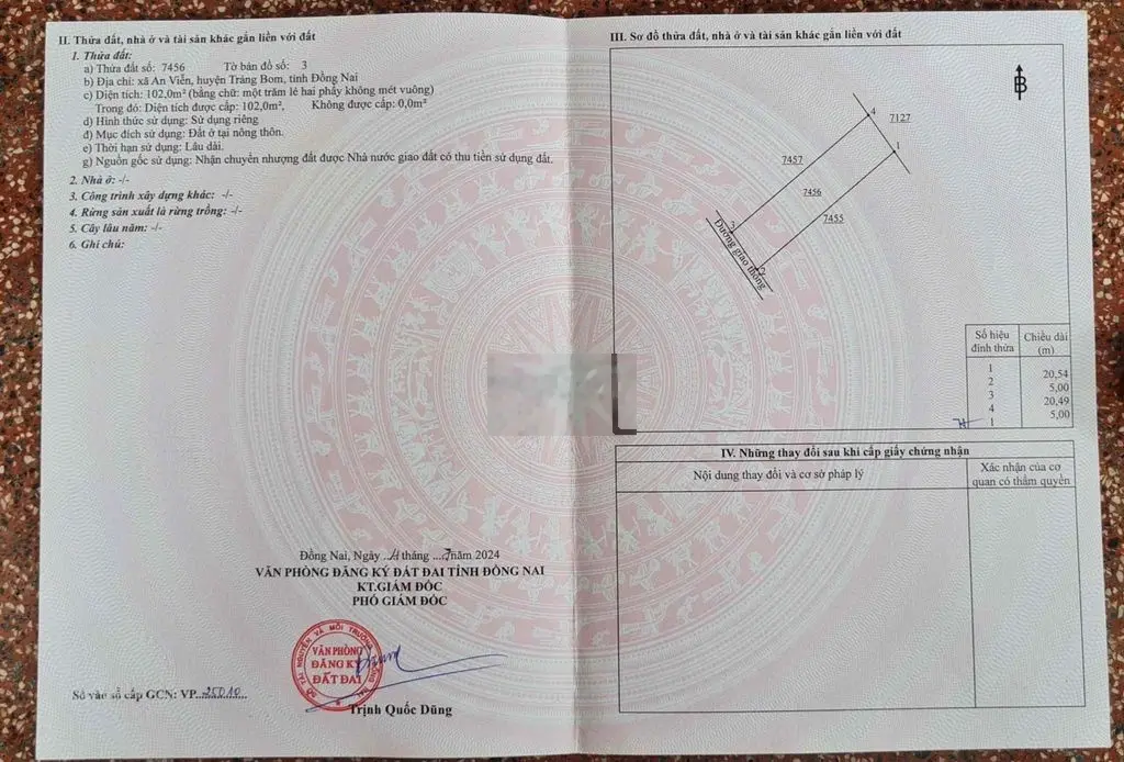 Cắt lổ 500 triệu cần thanh lý gấp lô đất thổ cư trảng bom gần sân bay