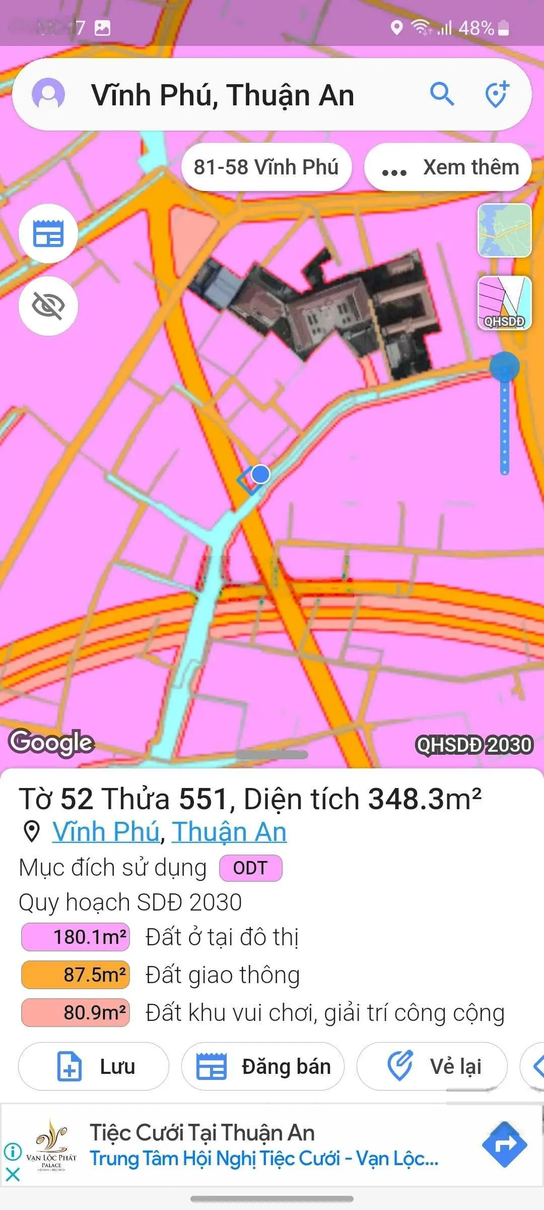 Đất biệt thự 935m2 chỉ 15tr/m2 mặt tiền đường lớn, sát sông sài gòn