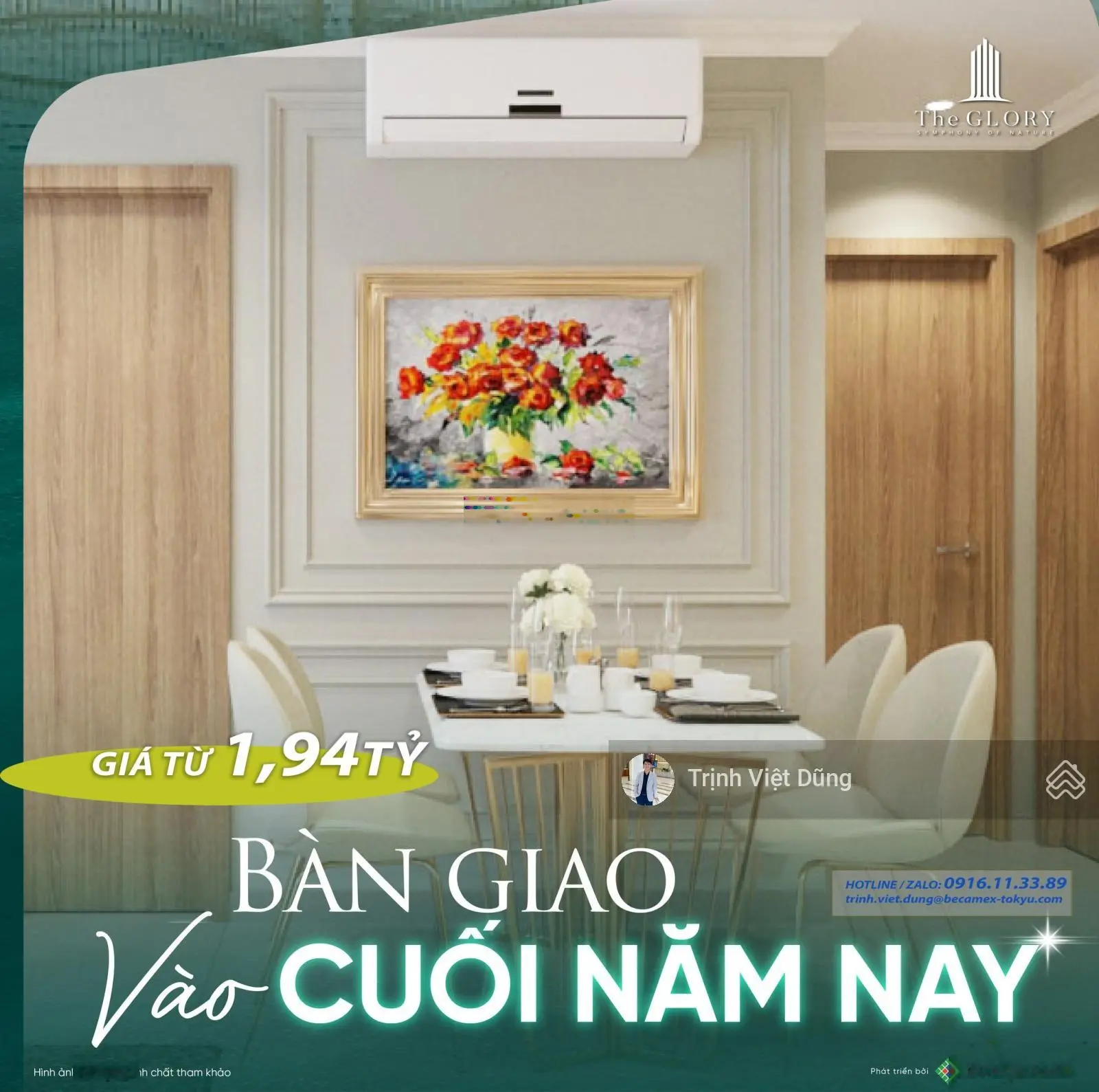 [ Giá từ 1,94 tỷ ] CƠ HỘI CUỐI CÙNG SỞ HỮU GÓI NỘI THẤT KHI MUA CĂN HỘ The GLORY, Tp Bình Dương