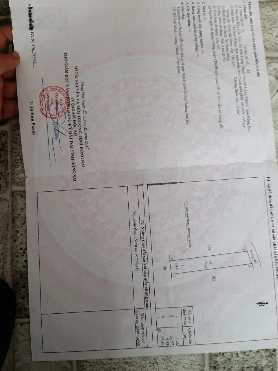 cần bán gấp 181m2 full thổ cư SHR thị trấn long thành