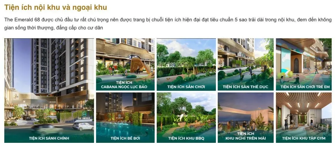 Trực tiếp CĐT bán căn hộ cao cấp gần bệnh viện hạnh Phúc - The Emerald 68. Chỉ từ 310tr sở hữu ngay