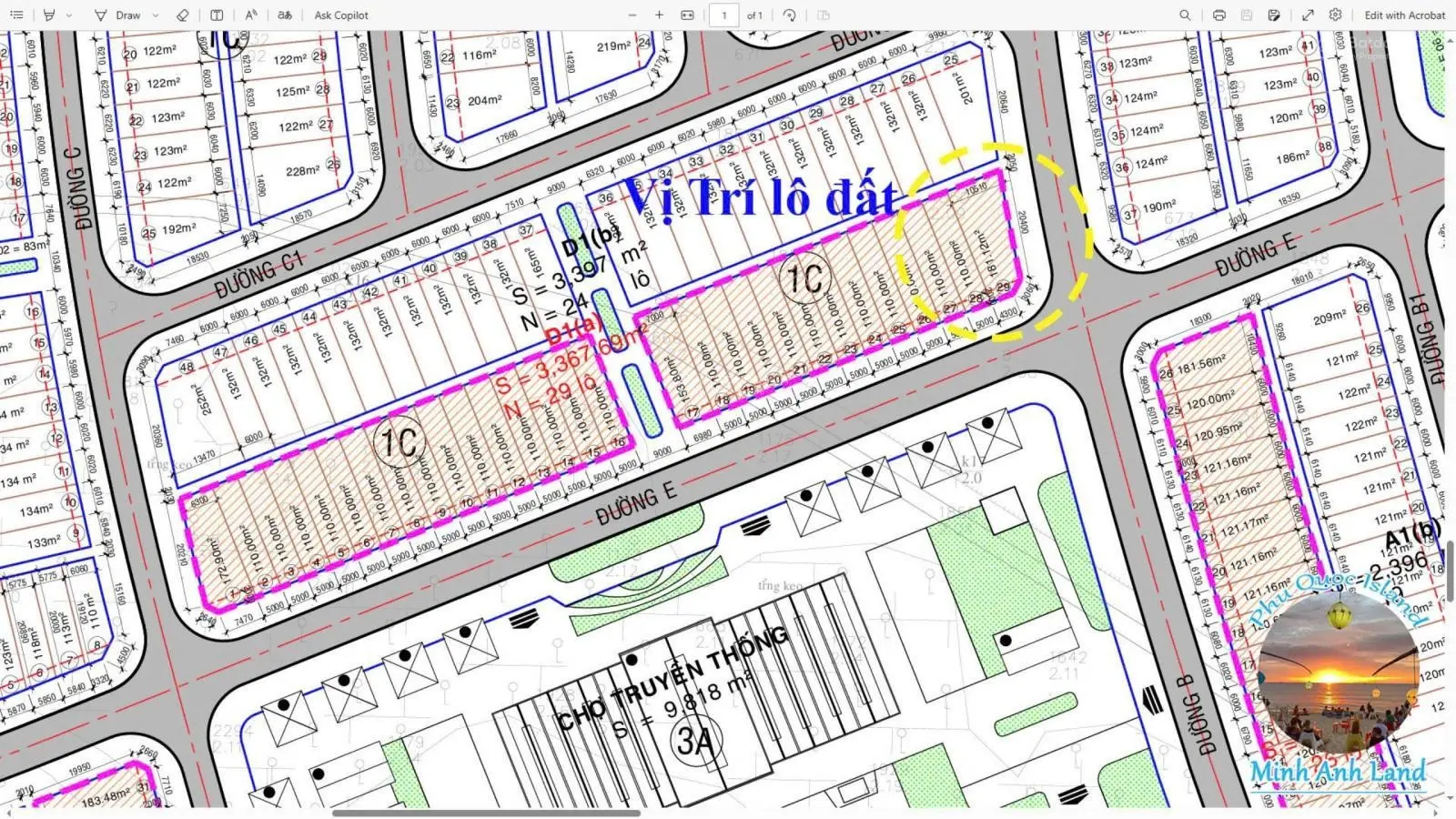 Bán lô góc 182.5m2 đẳng cấp nhất TĐC Suối Lớn. Đối diện chợ, góc hai đường trục chính 20m, giá kẹt