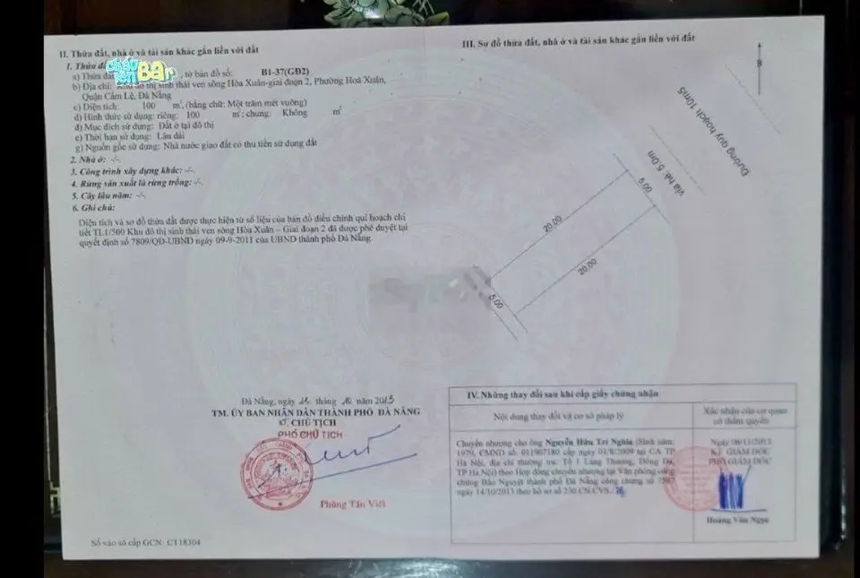 BÁN ĐẤT ĐƯỜNG BÙI TRANG CHƯỚC B1.37 - HƯỚNG ĐÔNG BẮC