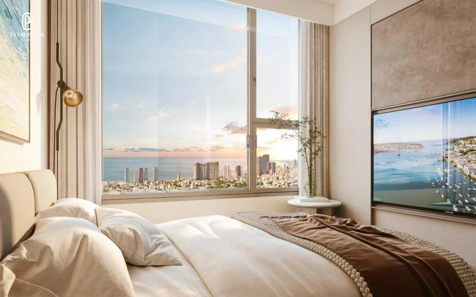 Giỏ hàng cực đẹp căn hộ Peninsula Đà Nẵng, căn 2PN view Sông Hàn, diện tích 73,2m2, hướng Đông Nam