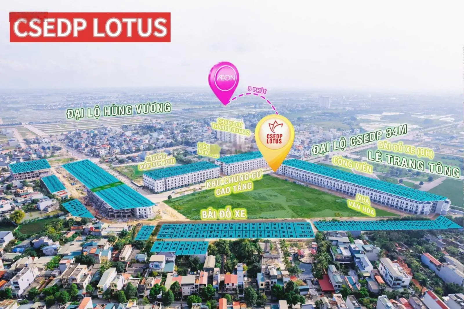 Cần bán căn liền kề 90m2 rẻ nhất dự án CSEDP Lotus - Mặt bằng Hồ Sen