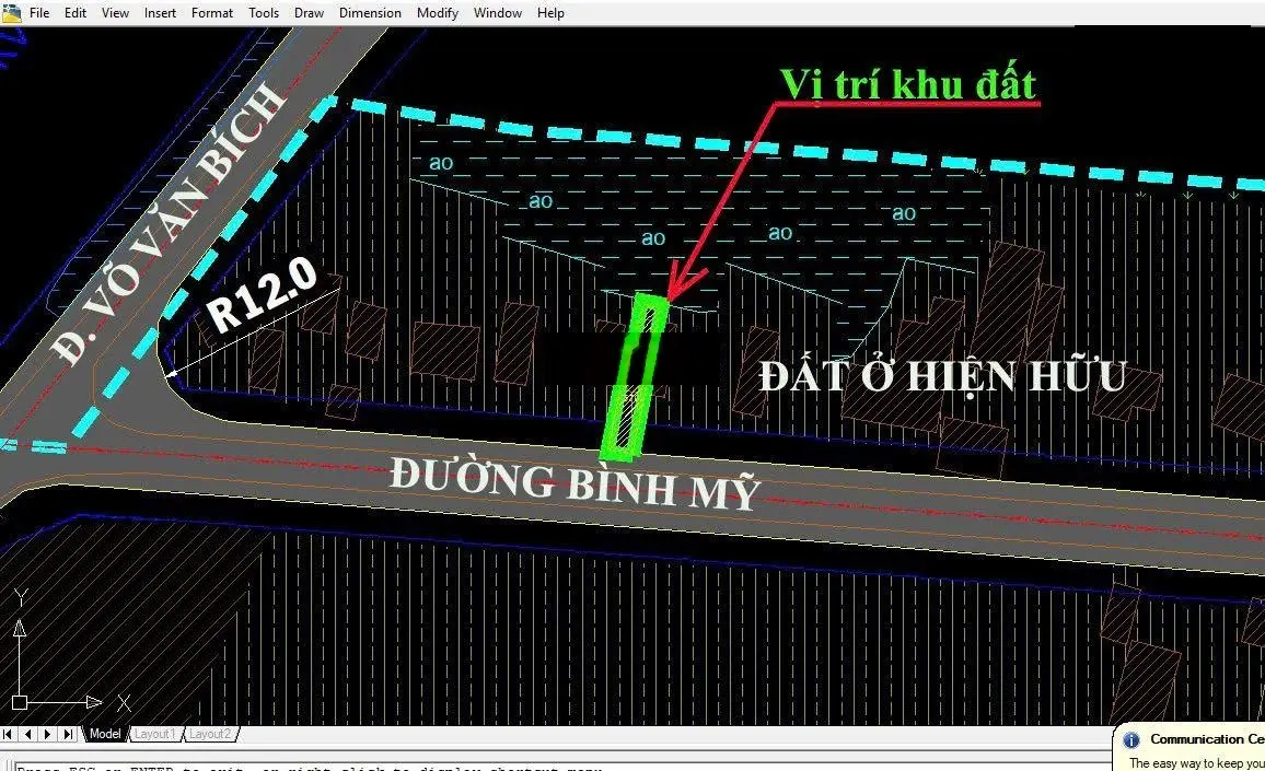 Bán đất có nhà cấp 4 giá chỉ 3,5 tỷ mặt tiền đường Bình Mỹ