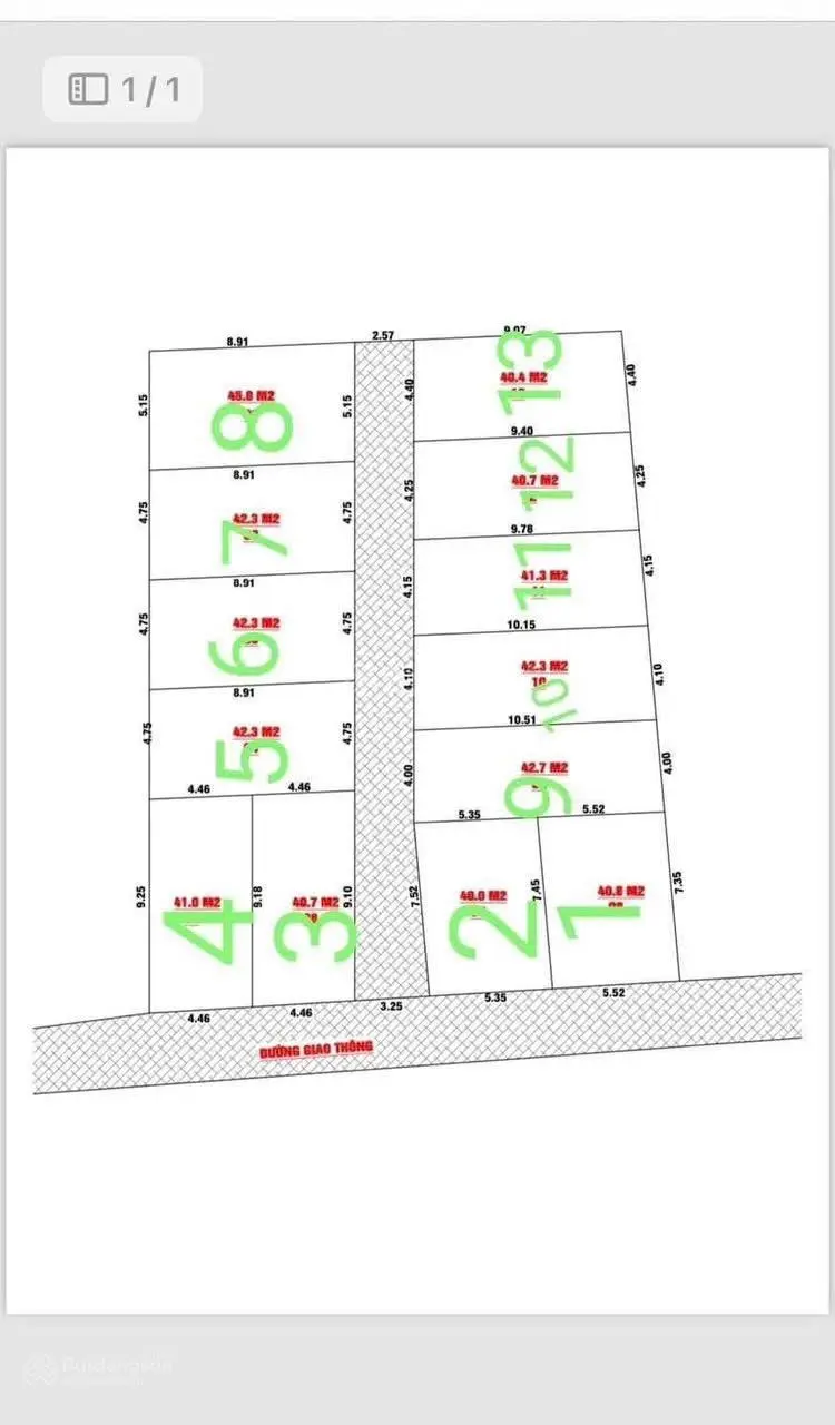 Duy nhất 1 lô sổ đỏ thổ cư 45m2, không lỗi lầm, ô tô đỗ cửa chỉ hơn 800 tr quá là rẻ