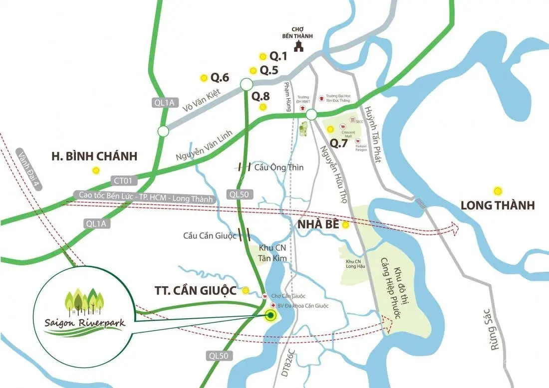 Sở hữu Biệt Thự ven sông ngay trung tâm thị trấn Cần Giuộc cách Sài Gòn Chỉ 20 phút