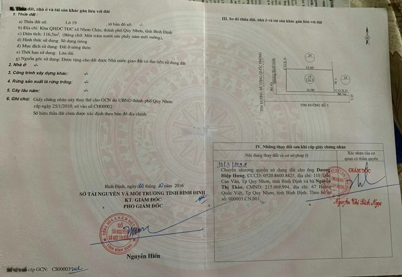 Đất nền Đảo Cù Lao Xanh - Nhơn Châu. 15*15m sổ hồng 100% thổ cư