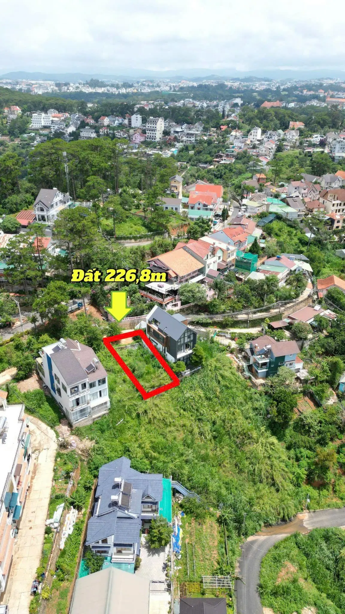 Đất view thung lũng rừng thông Khe Sanh 227m2 ngang 10m cách Hồ Xuân Hương chỉ 2km