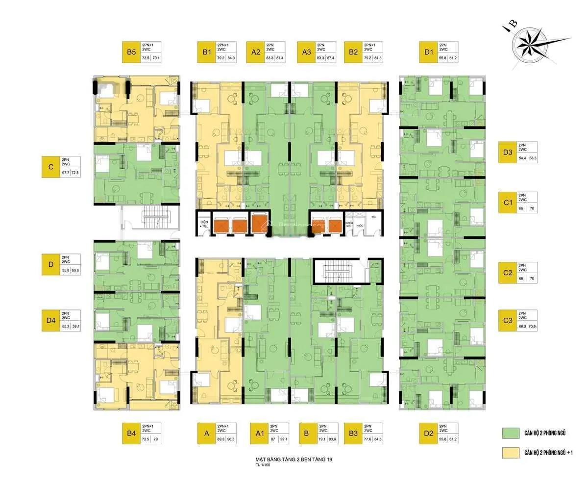 Bán căn 2Pn 1.9 tỷ chung cư Lotus Star TP Bắc Giang , Thủ Phủ Công Nghiệp