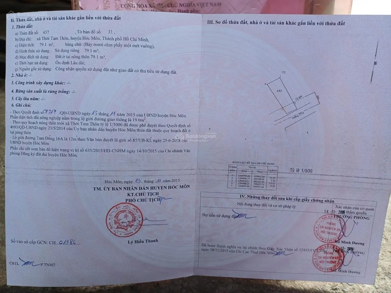 Chủ cần bán gấp lô đất SHR 1/ Nguyễn Thị Thảnh, Thới Tam Thôn, Hóc Môn, sát vách Hiệp Thành, Q12