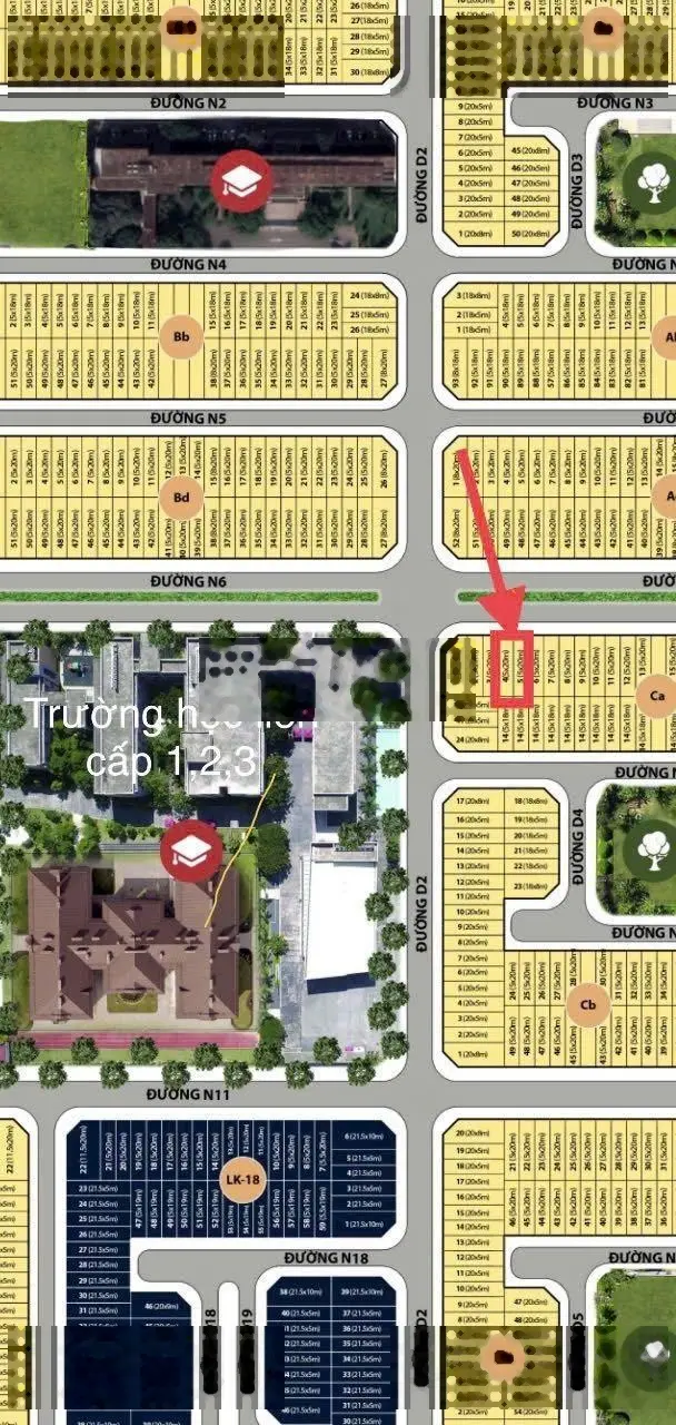 Cần bán gấp lô đất ở KDC Long Hậu đường N6 giá 3 tỷ LG 25m đường Đôi gần Trường Học