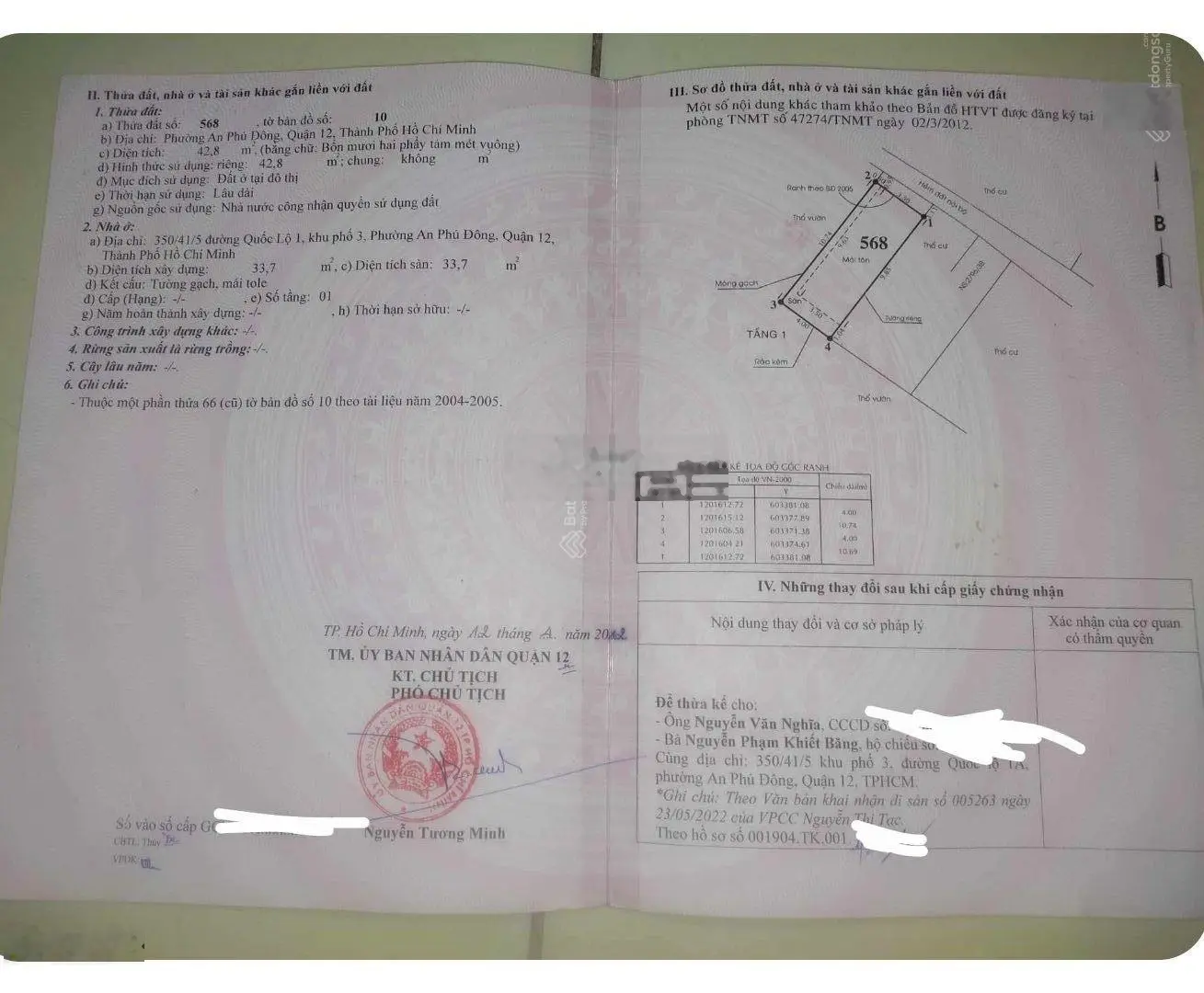 Nhà giá rẻ 2,550 tỷ An Phú Đông Q12