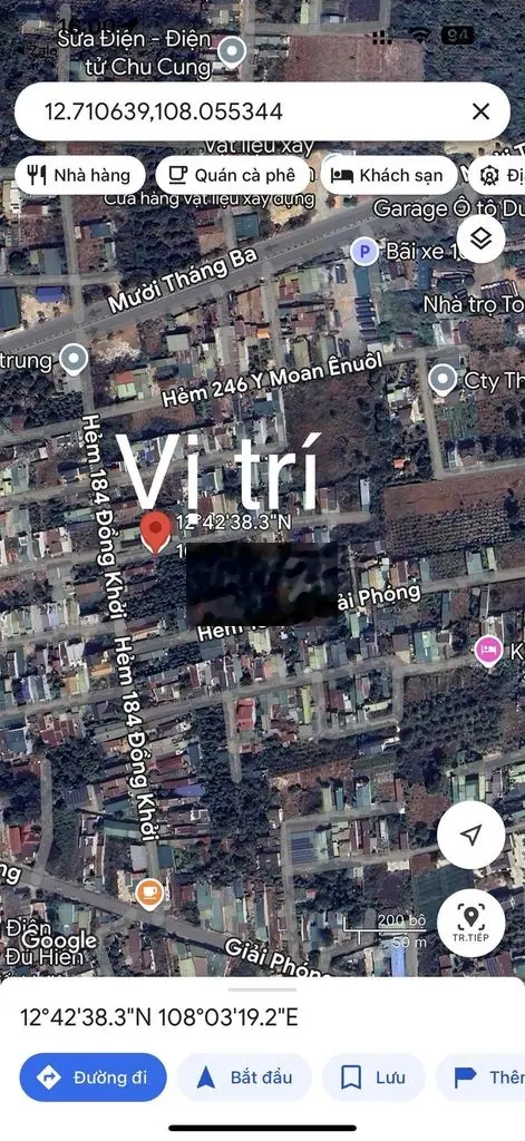💥Đất hẻm 184/64 Đồng Khởi, phường Tân Lợi - 10 x 30m - 1.990 tỷ