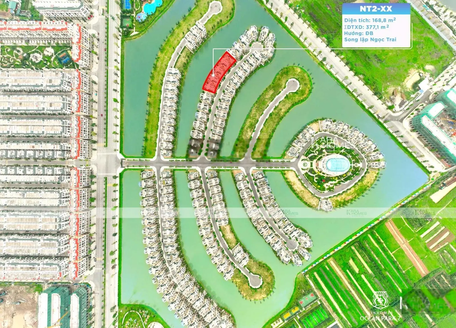 Bán biệt thự Ngọc Trai Vinhomes Ocean Park 2 - Giá tốt view sông - NT2 - 1X
